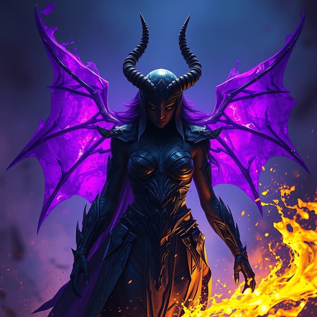 Dark Fantasy Goddess in Eerie, 8k Resolution Majesty