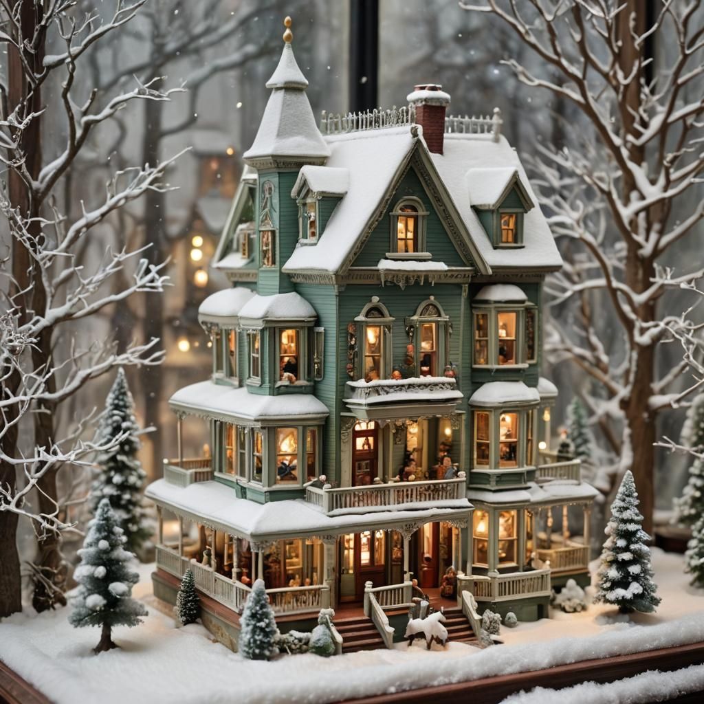 Victorian Dollhouse Preserved in Glass