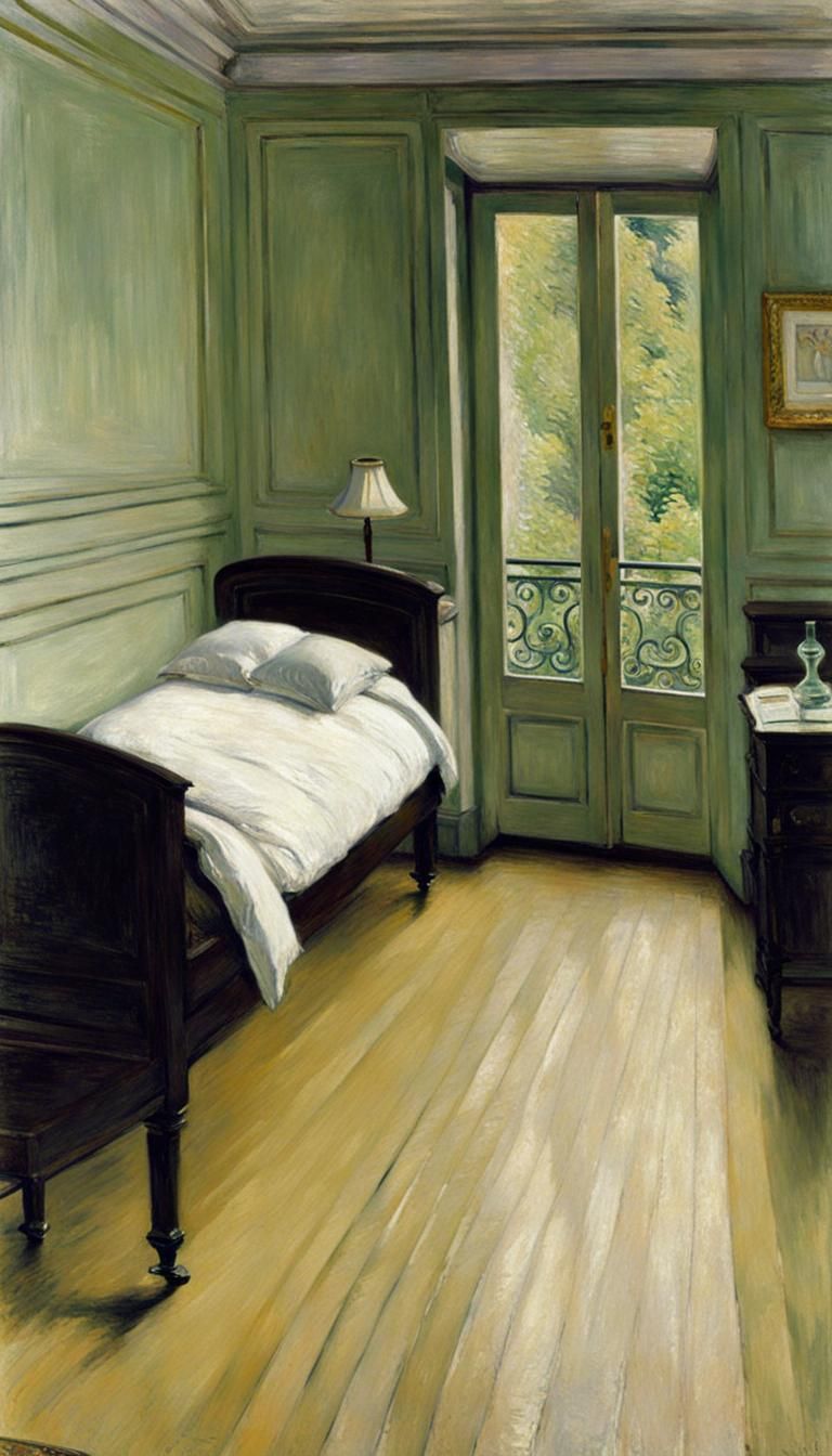 Caillebotte-Inspired Interior Scene