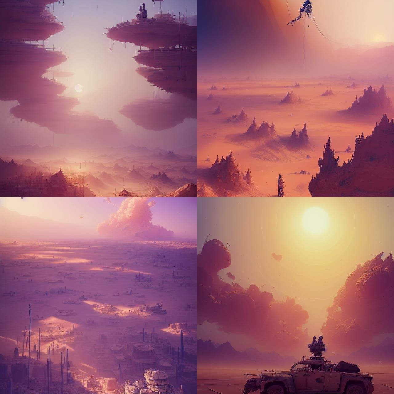 Epic Desert Sandstorm Landscape in Digital Illustration