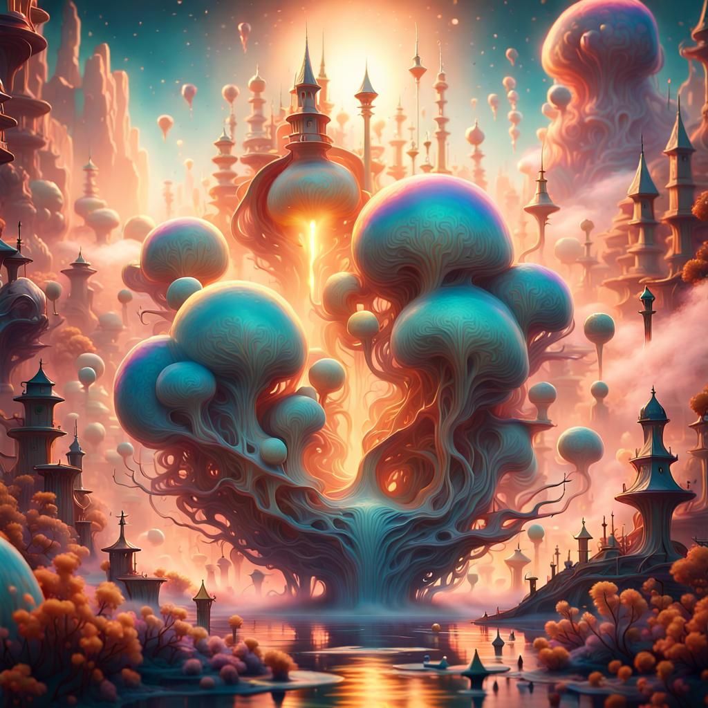 Elemental Embodiment in a Surreal Cinematic Style