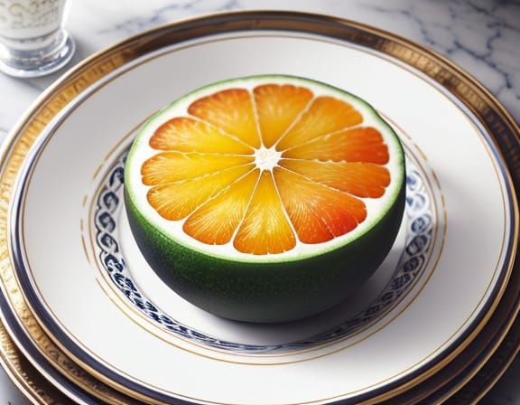 Vibrant Fruit Portrait in Pop Art Style