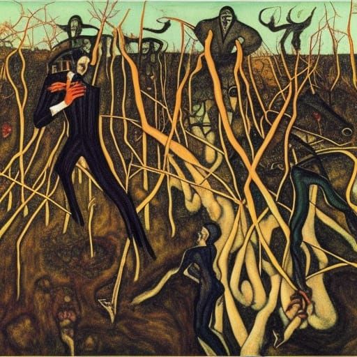 Vampire Throwing Comrades: Fairycore Horror Artwork