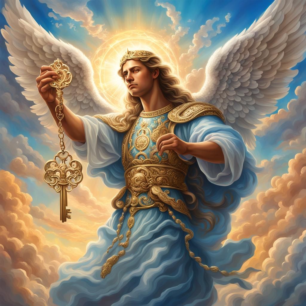 Radiant Angel with Keys to Heaven: Splash Art