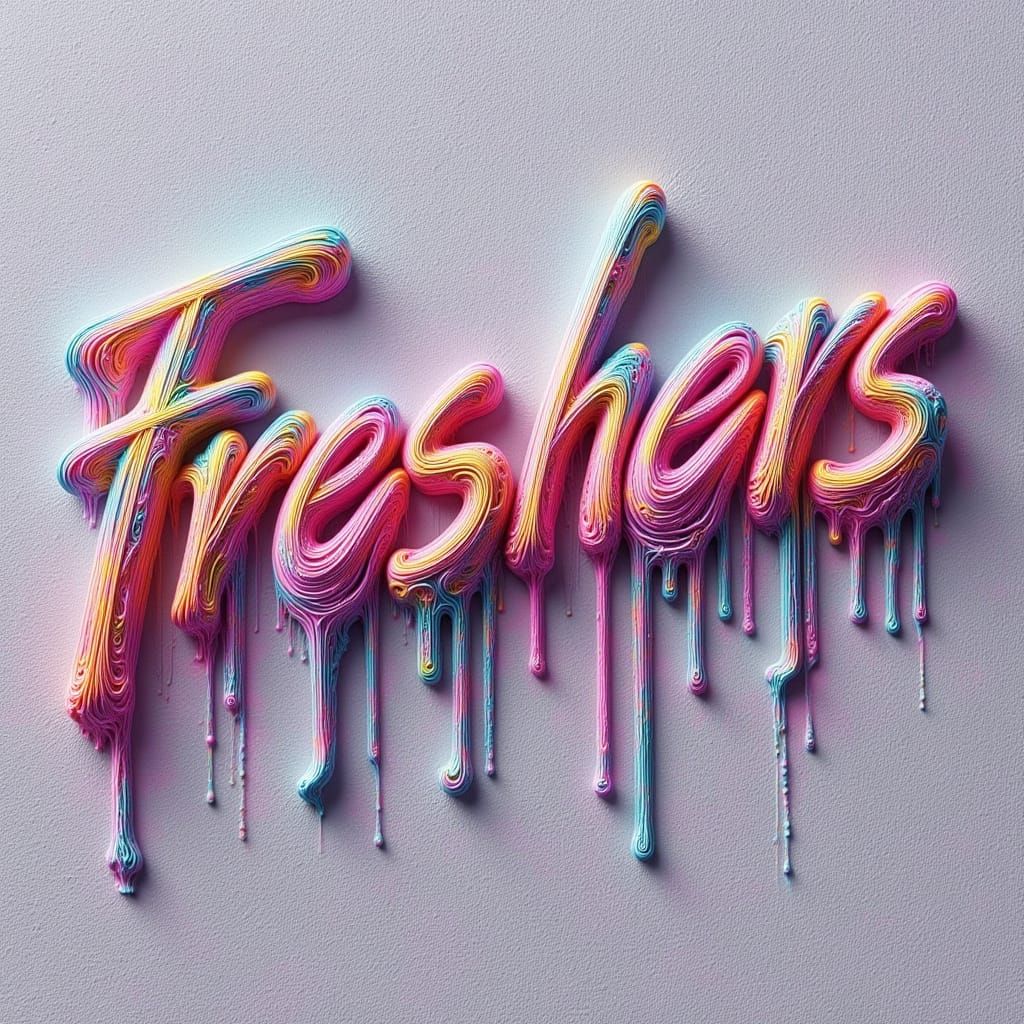 Metallic Chrome Polish Text with Dripping Effect