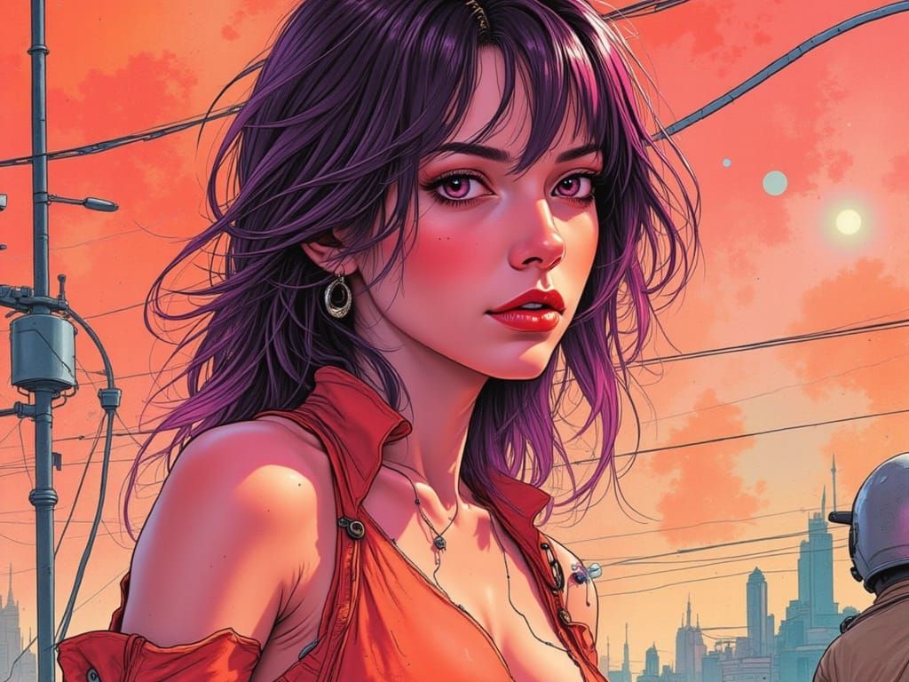 Bursts of orange and crimson