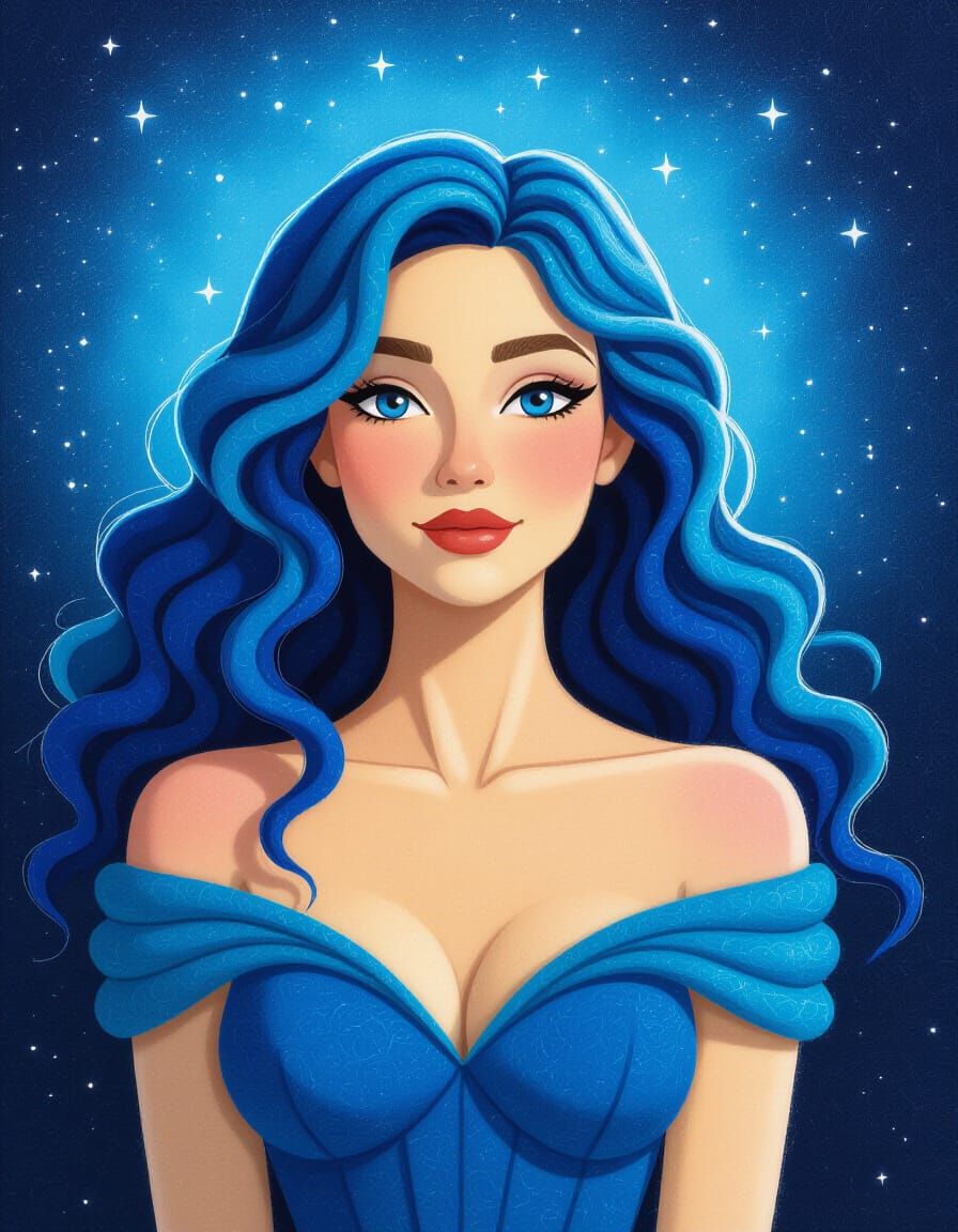 Needlefelt Portrait of a Cosmic Goddess