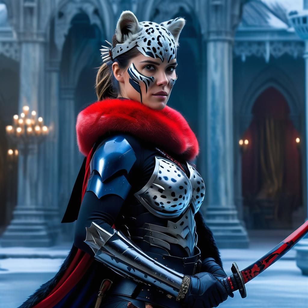 Deathstroke Armour and Fantasy Ice Palace, Digital Art