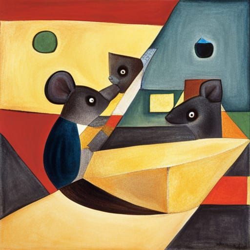 Mouse with Cheese: Renaissance Meets Expressionism