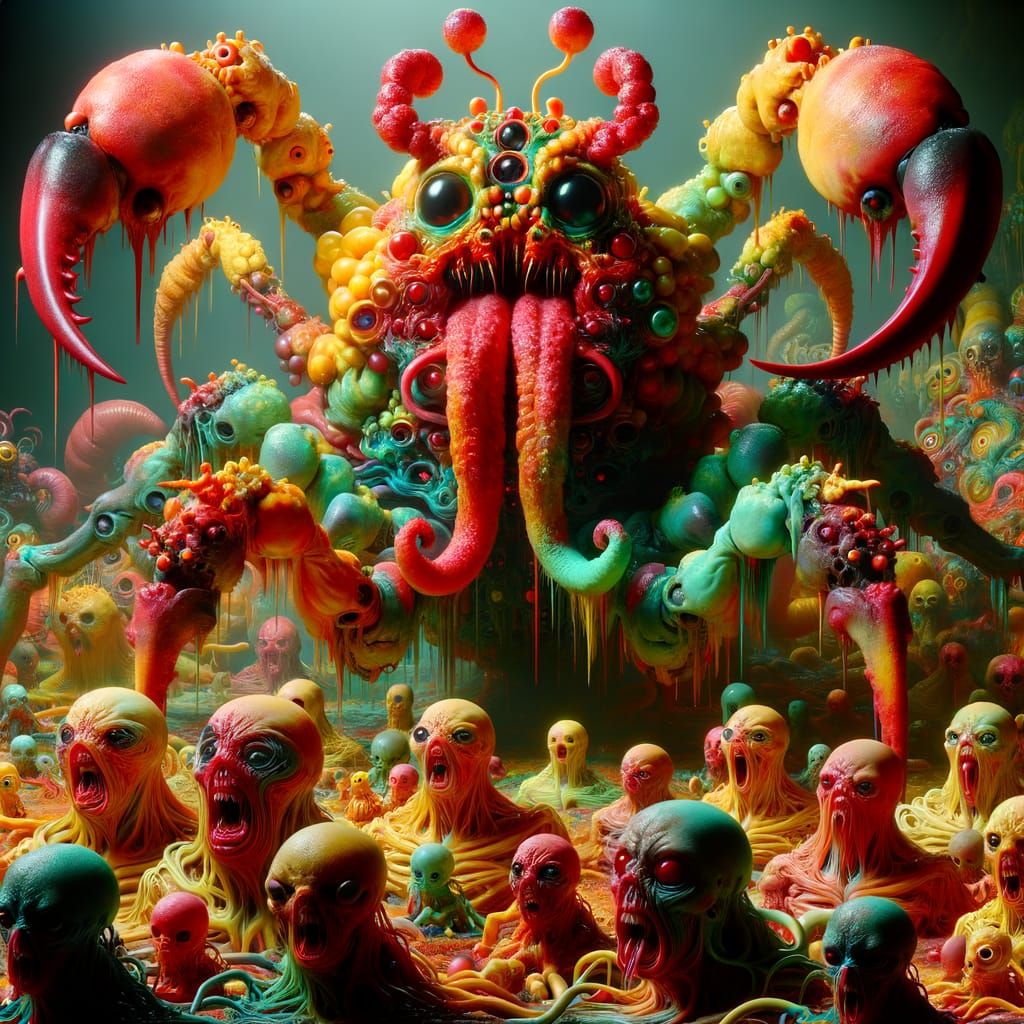 Ethereal Hybrid Warlord in a Bizarre Alien Landscape