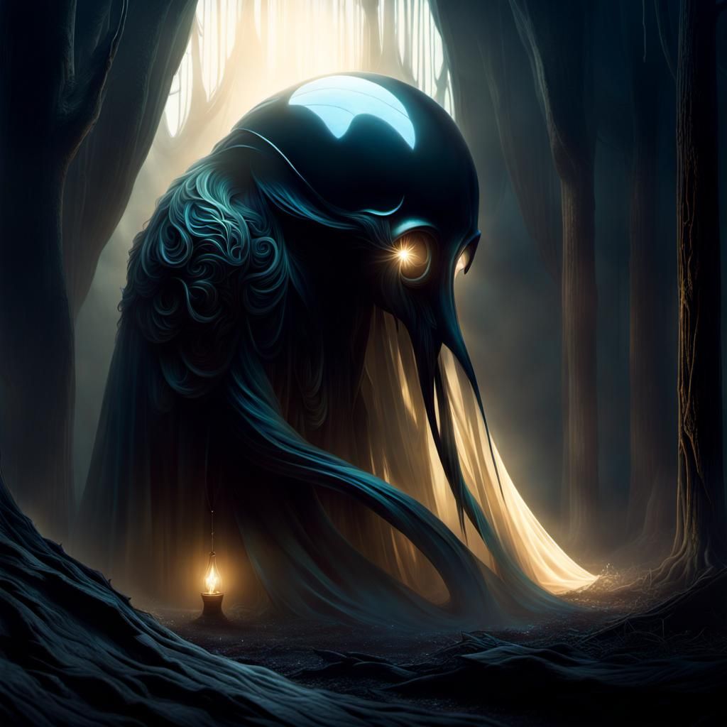 Surreal Juxtaposition: Luminous Creature of Hope