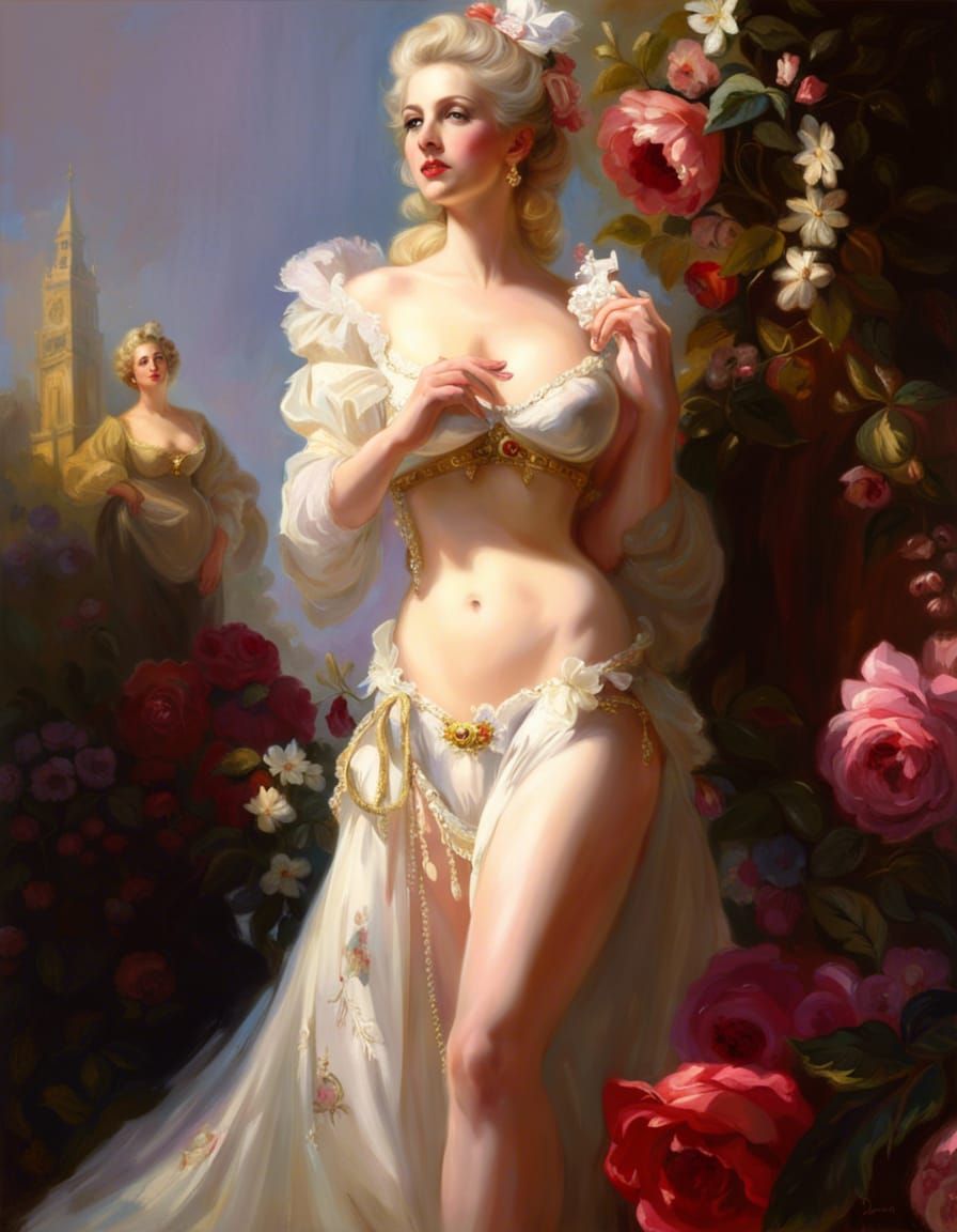 Marie Antoinette: Baroque Fantasy Digital Painting