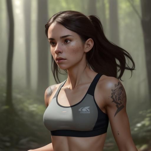 Trail Runner Portrait in Hyperdetailed Style