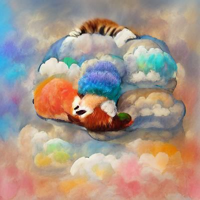 Red Panda Dreams on a Cloud