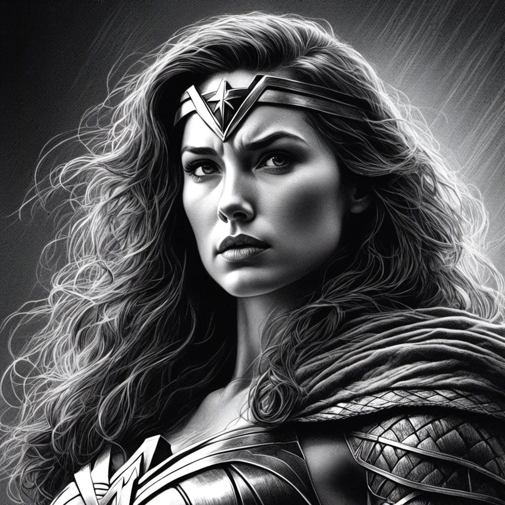 Wonder Woman Portrait in Dutch Masters Style