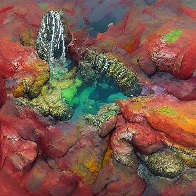 Rainbow Hydrothermal Vents as Impasto Painting