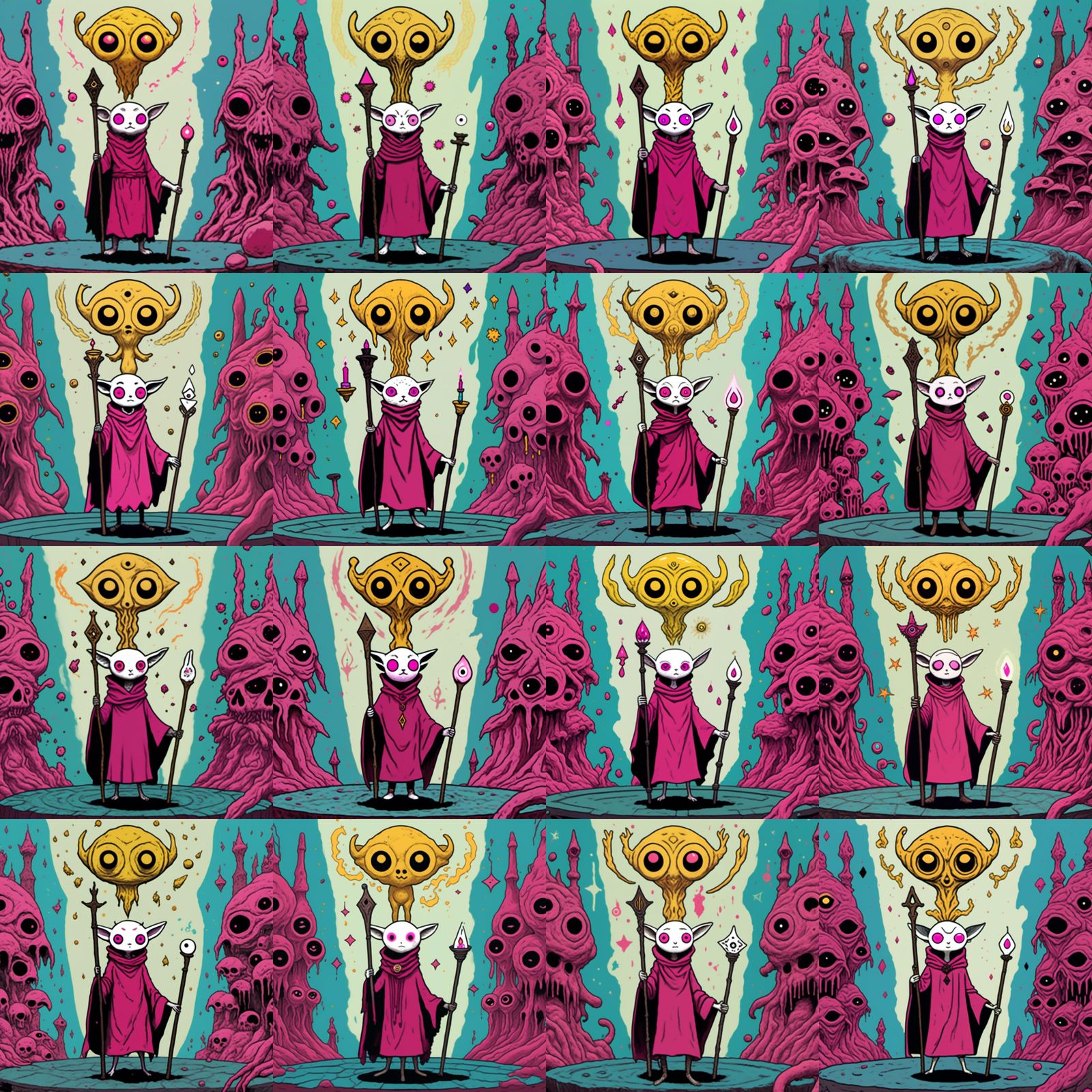 Mage in Spell Mode with Color Changing Skin