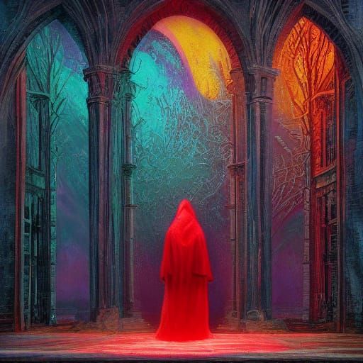 Ethereal Figure in Contemplative Silence