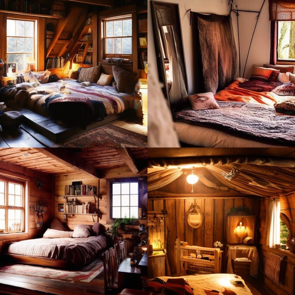 Cozy Bedroom with Soft Lighting and Pillows