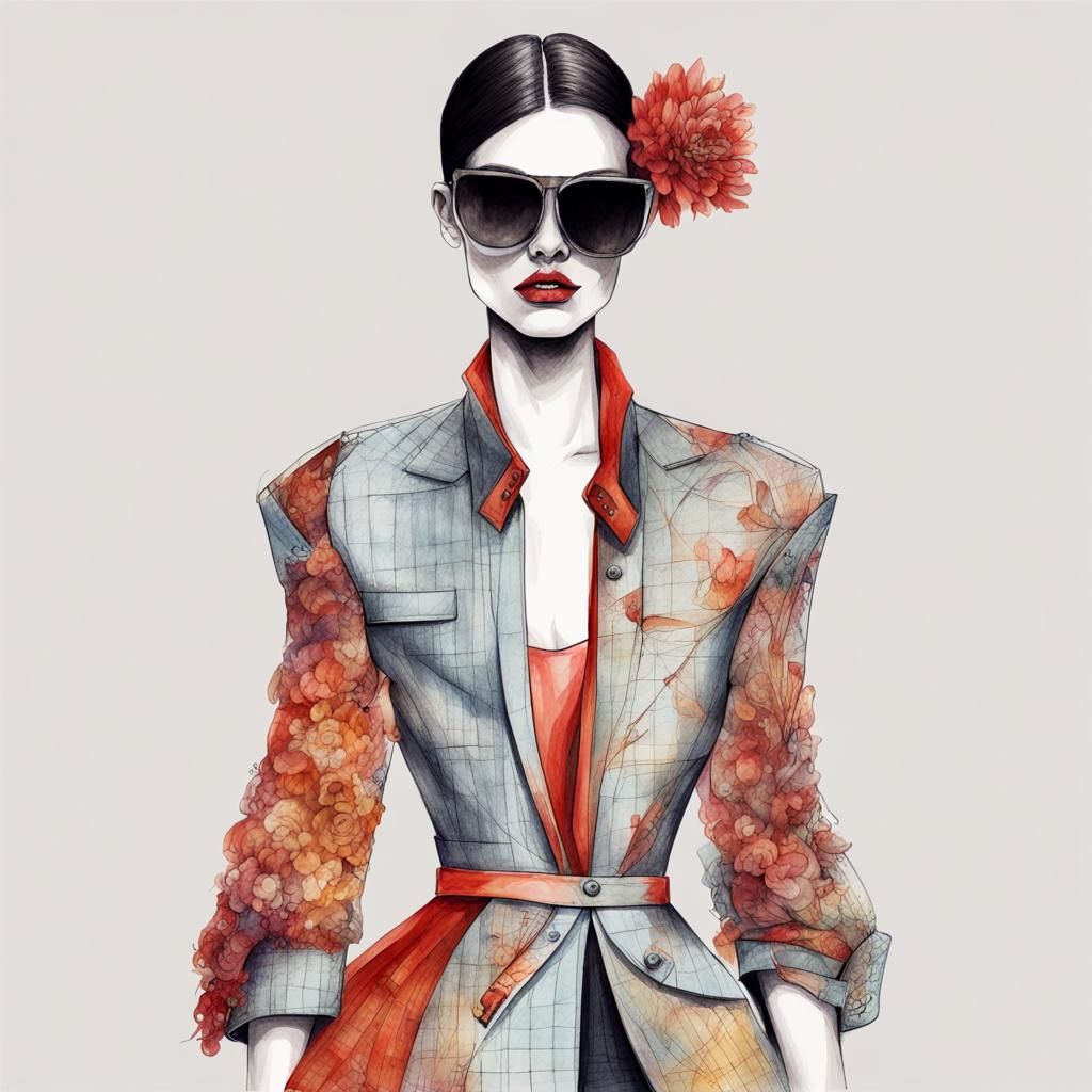 Unique and Innovative Fashion Outfit Illustrations