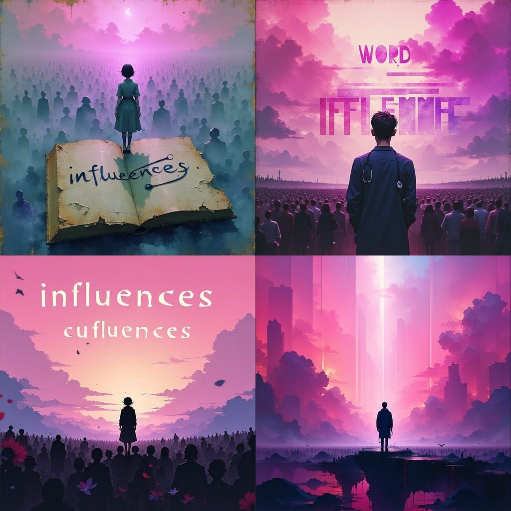 Doctor in Pink and Purple Clouds with Crowd