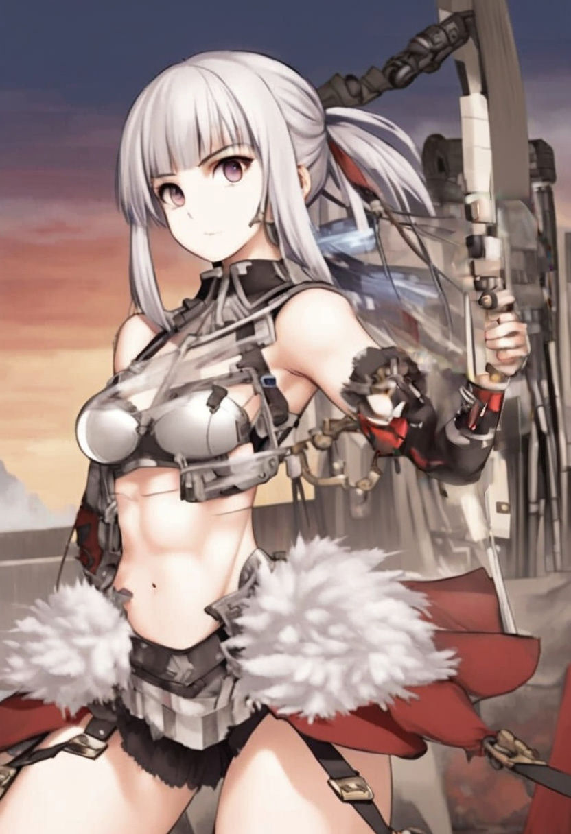 Surreal Amazonian Warrior in a Tropical Landscape