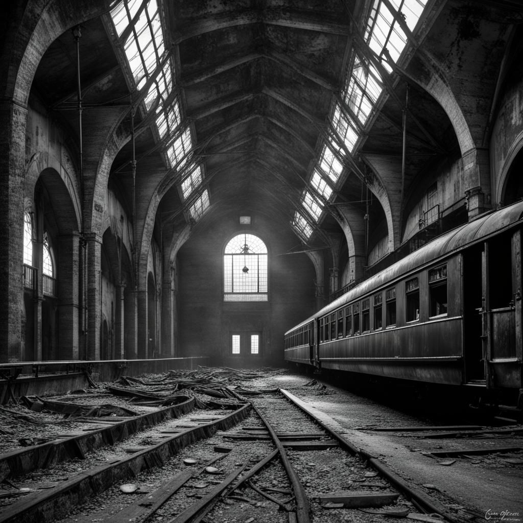 Abandoned Canfranc Train Station: Dark and Eerie Interior