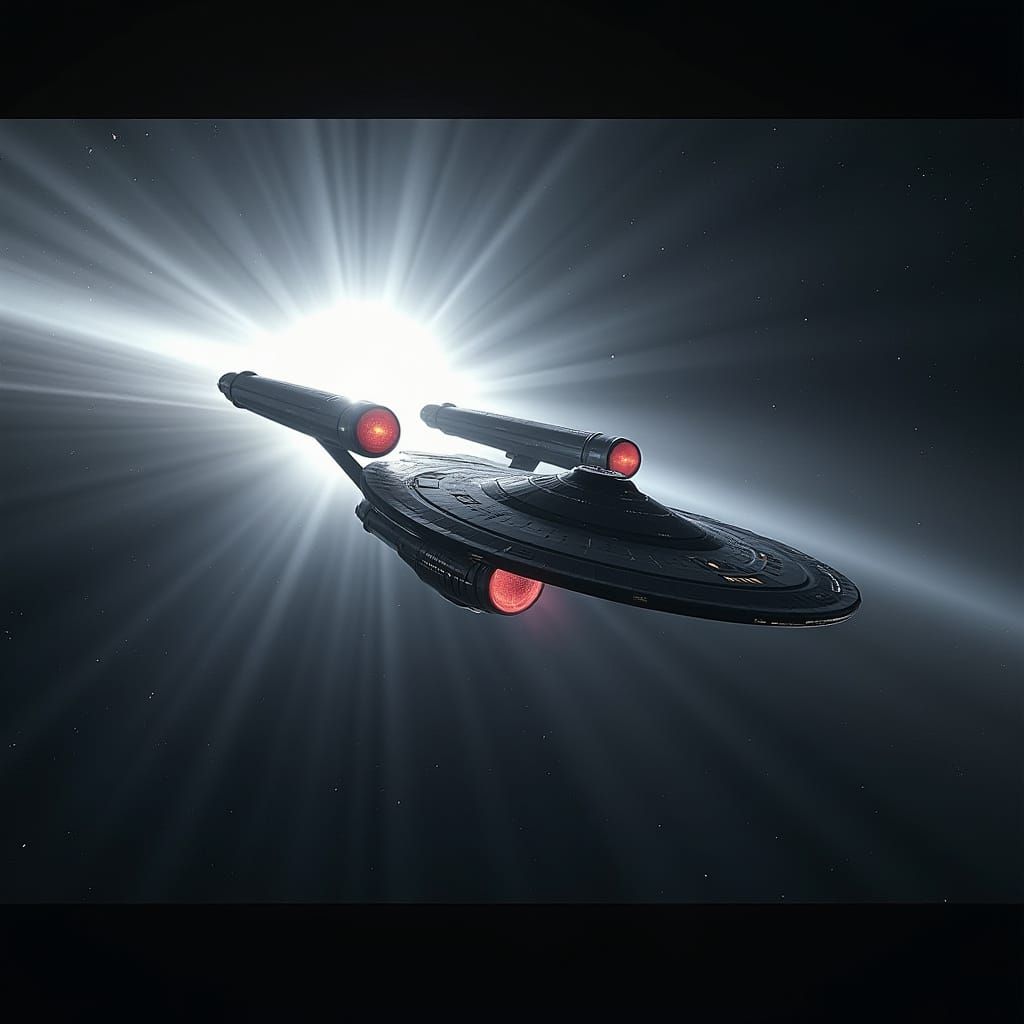 The USS Enterprise in Hyperspace Odyssey