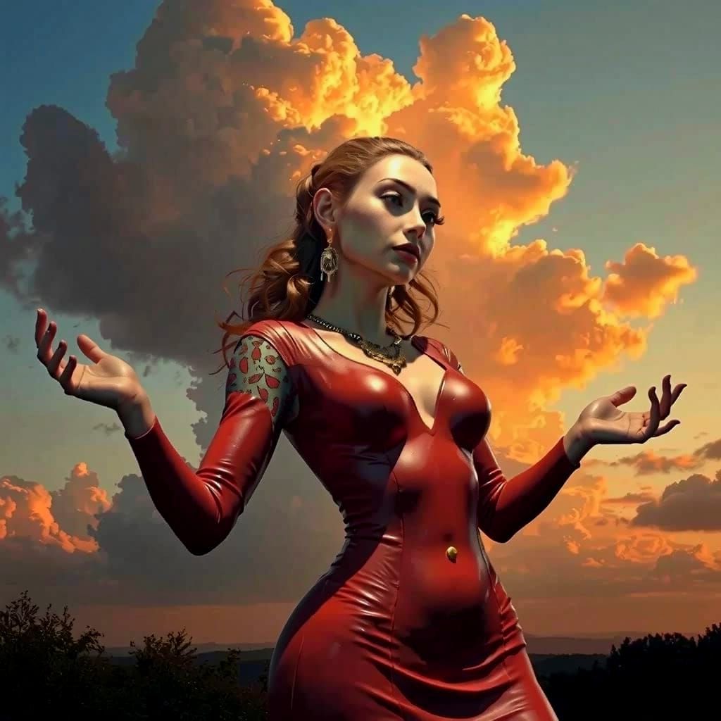 Majestic Golden Hour Scenery with Subtle Texture