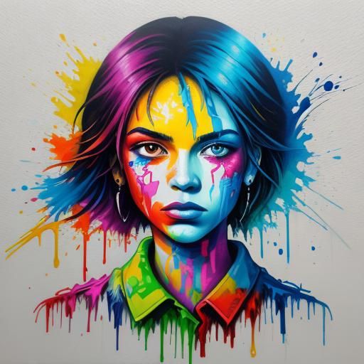 Graffiti Street Art with Splash Effects