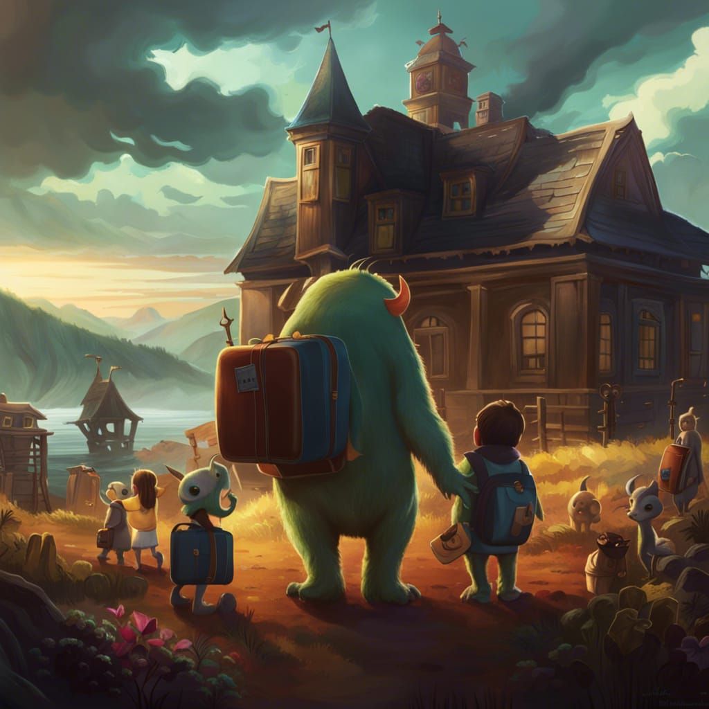 Little Monster's First Day: Matte Painting