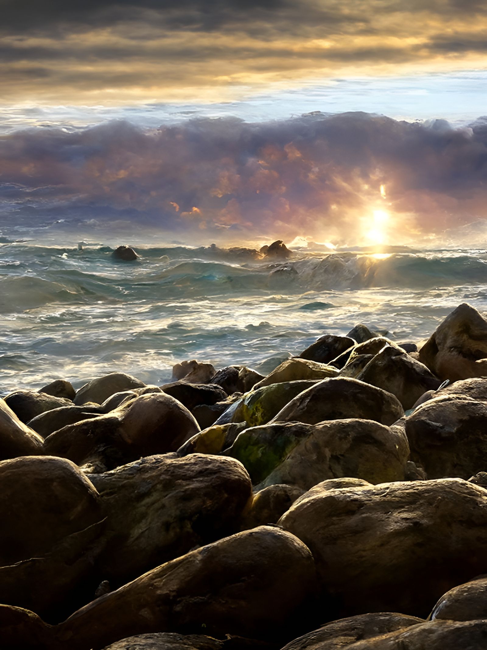 Fresh morning air at the sea