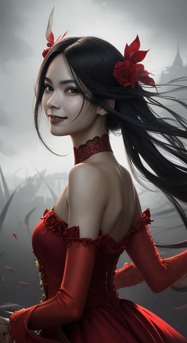 Anime Fairies with Rangoon Creeper Flowers