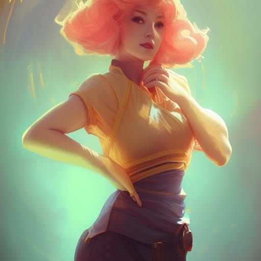 Peach Pie Portrait: Hyperdetailed Fantasy Concept Art