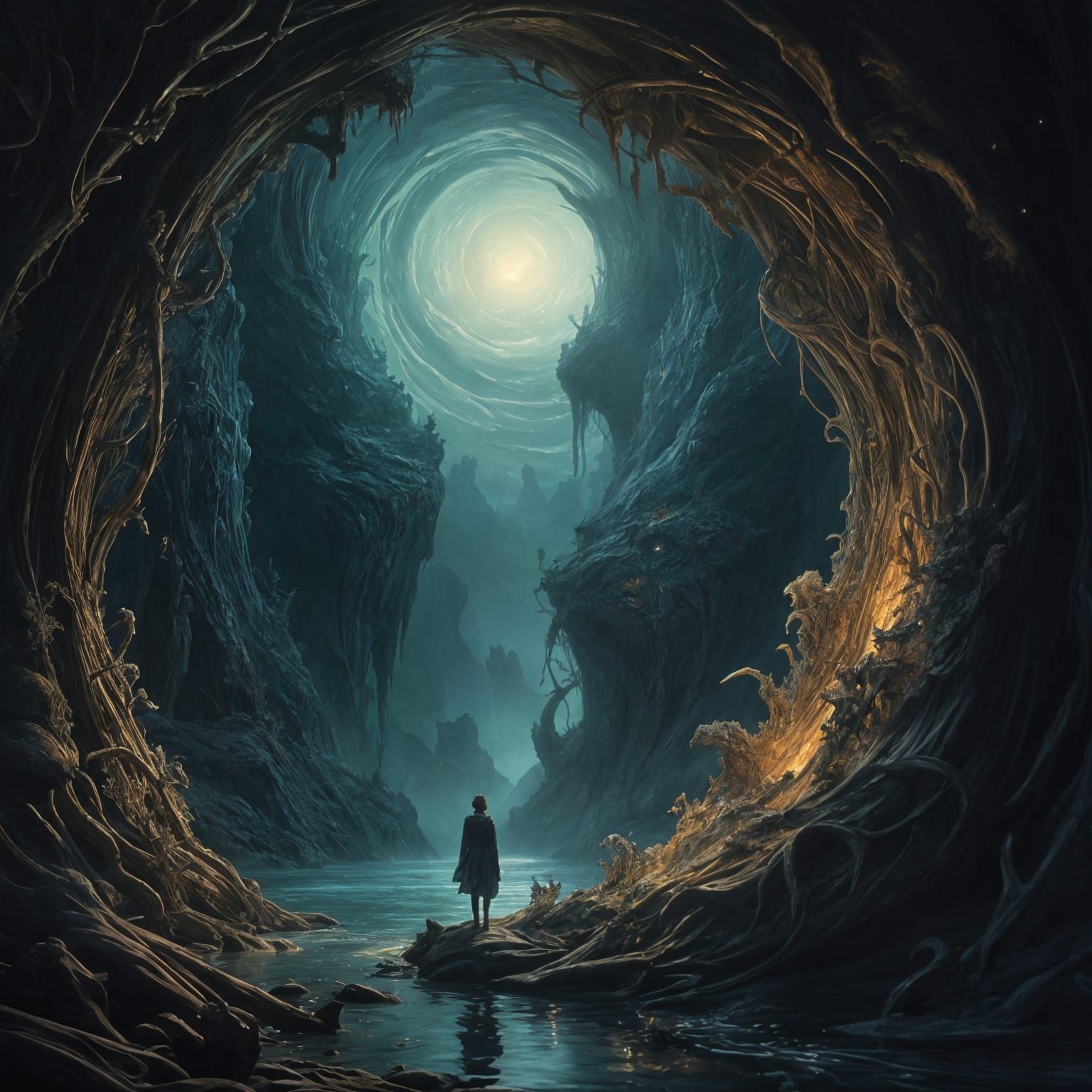 Monstrous Leviathan Unveiled in Ancient, Mystical Landscape