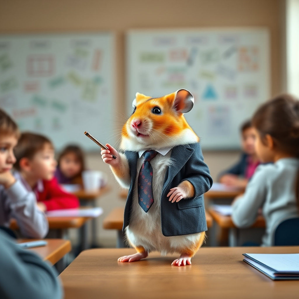 Hamster CEO Delivers Engaging Presentation to Class