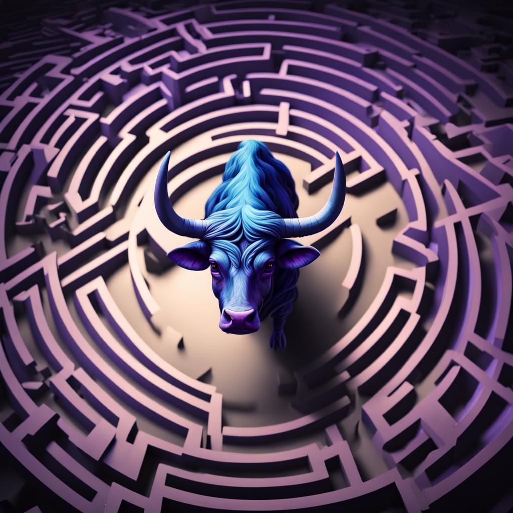 Caped Ox in Maze: Digital Matte Painting