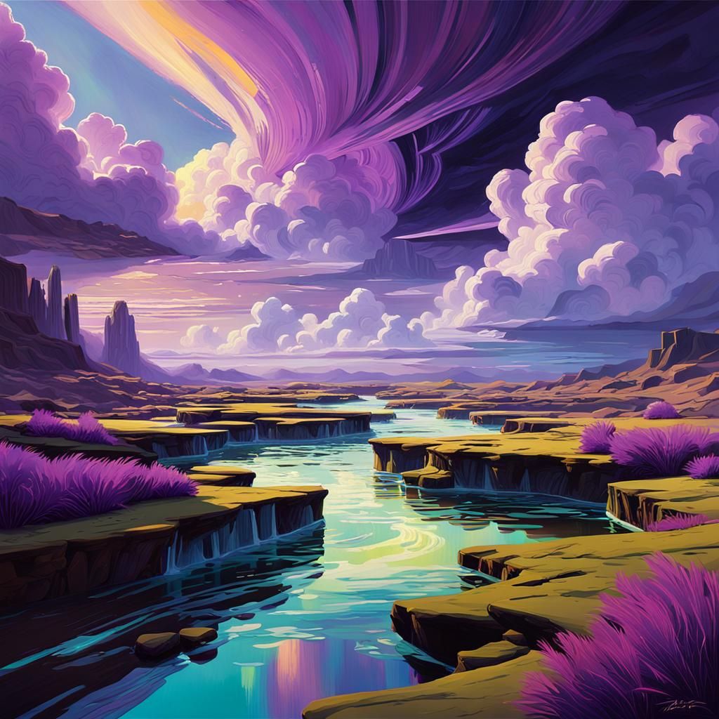 Ethereal Being Emerges in Dreamscape, Sci-Fi Concept Art