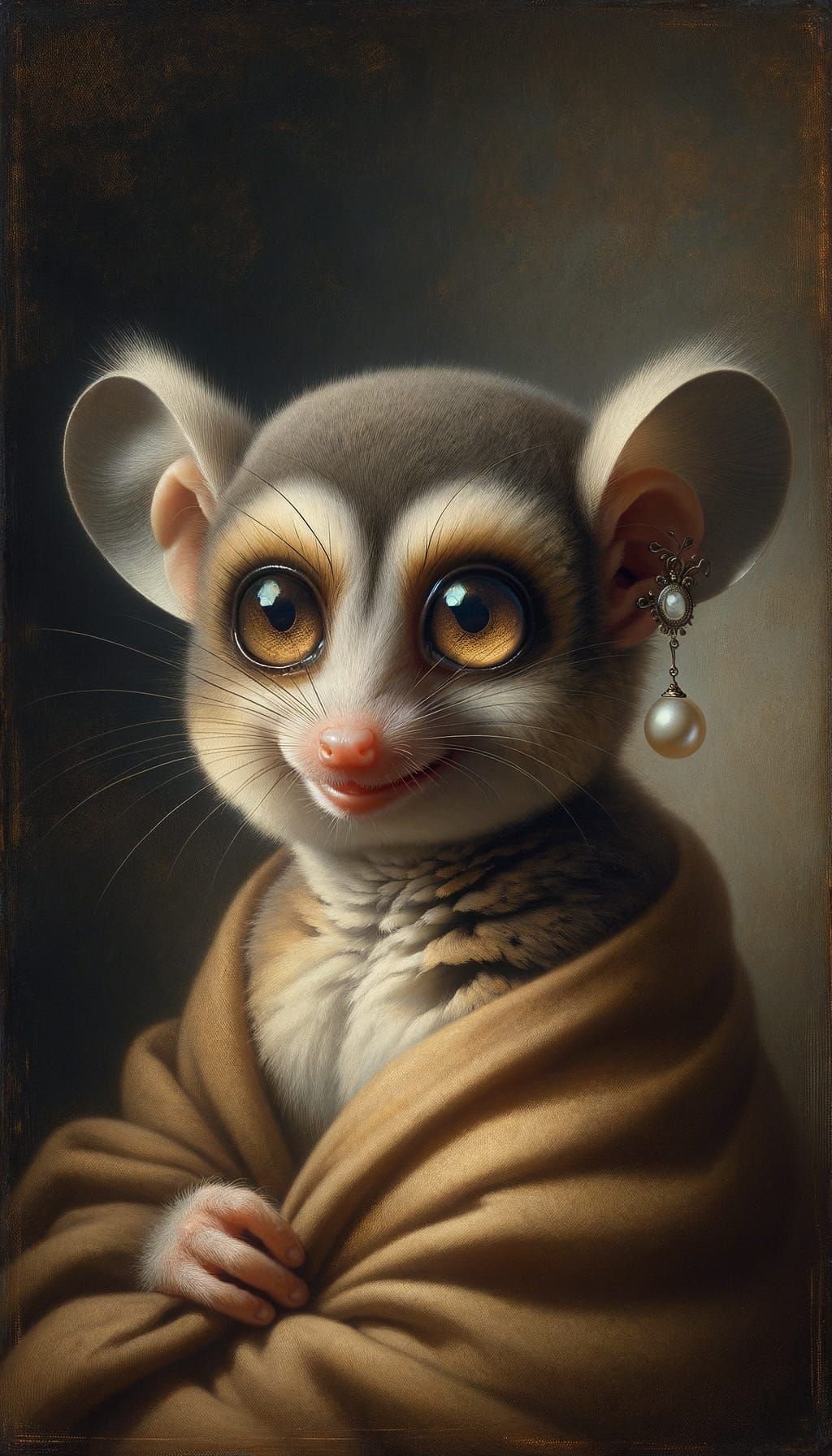 Elegant Mouse Lemur Gently Smiling
