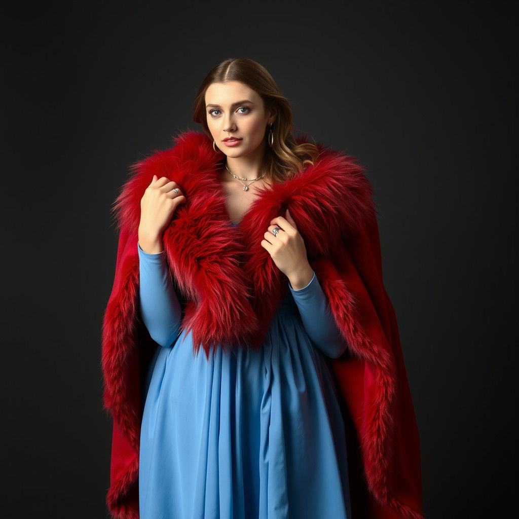 Woman in Blue Dress: A Flemish Baroque Portrait