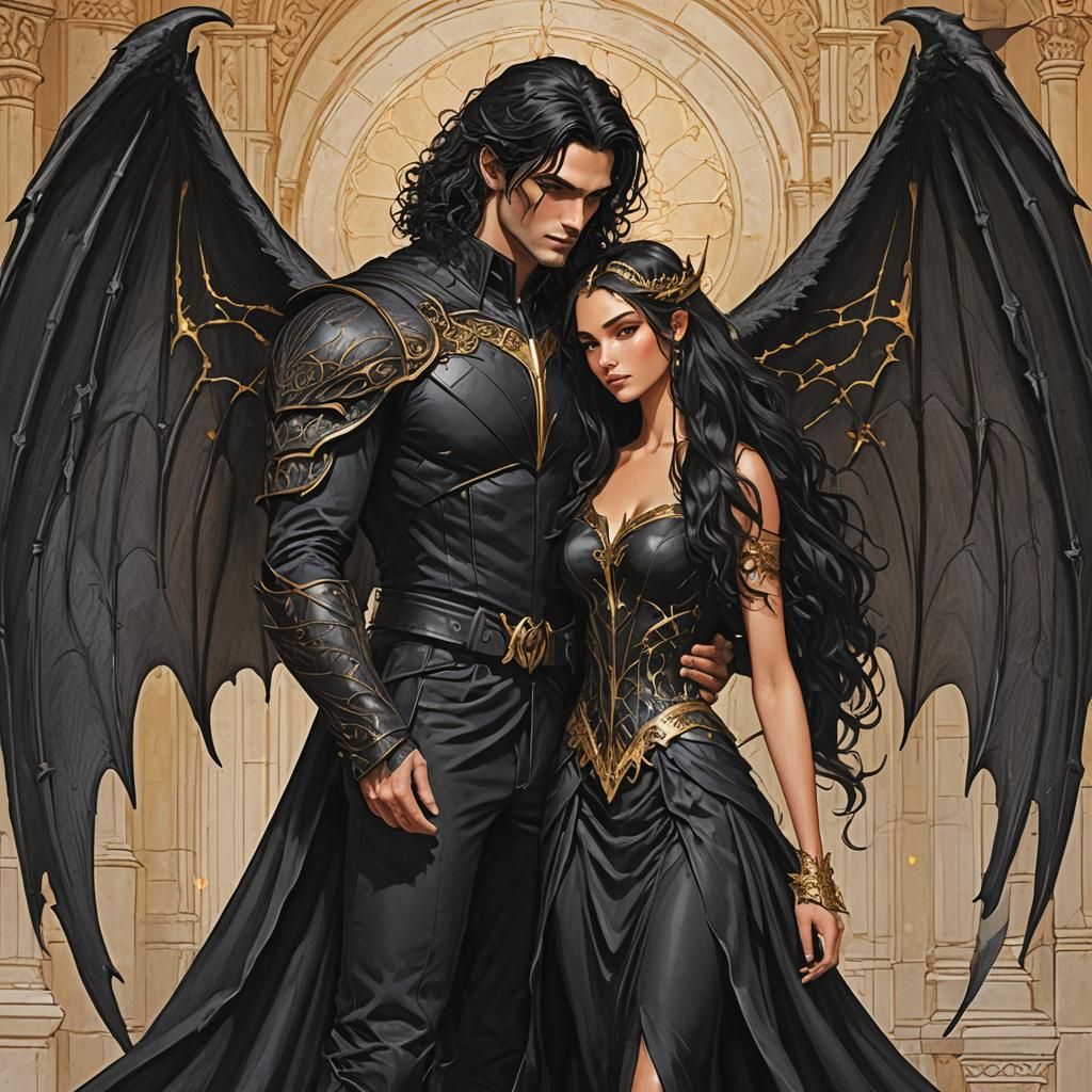 Illyrian Starfall: Ethereal Fantasy Embrace