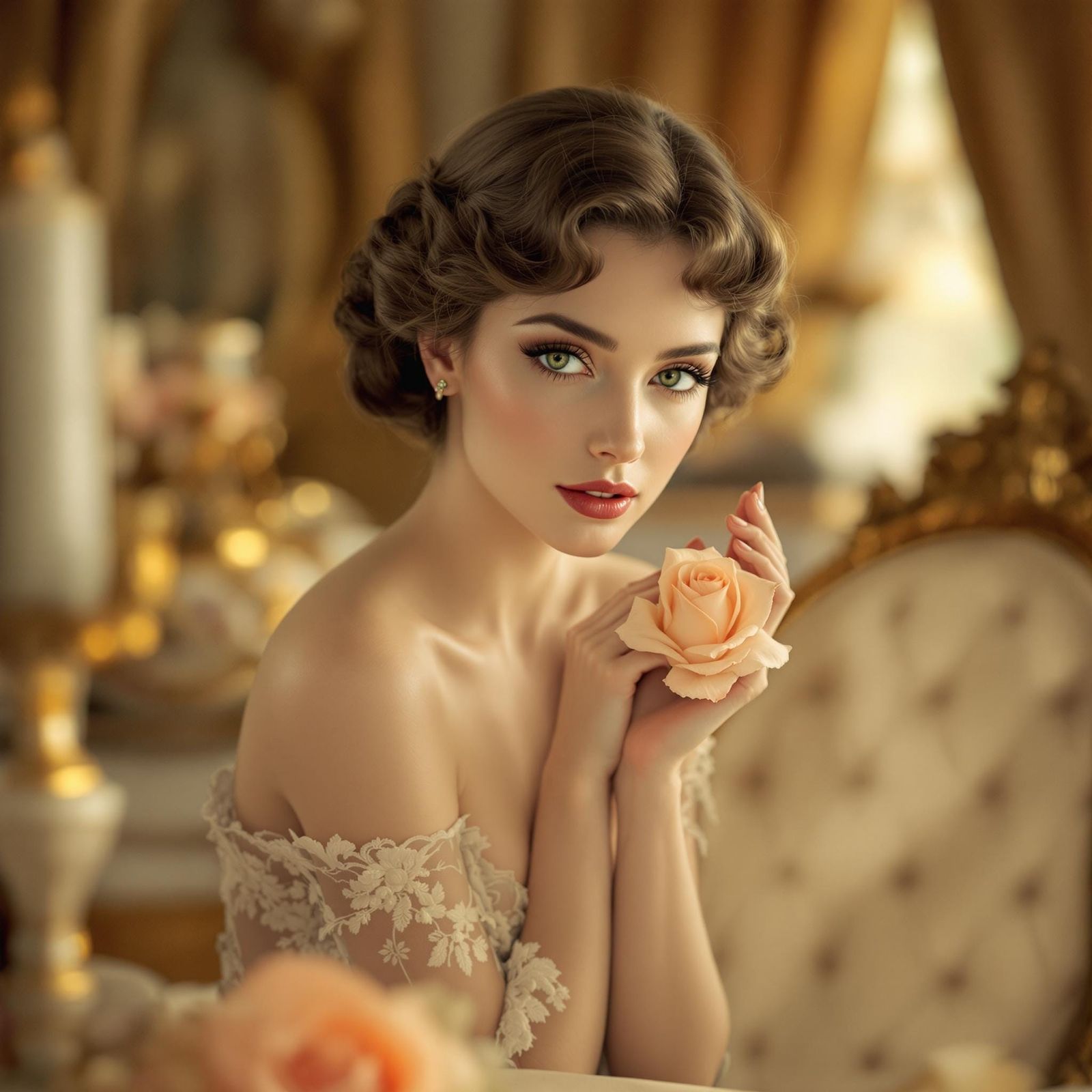 French Boudoir Beauty in Soft Focus