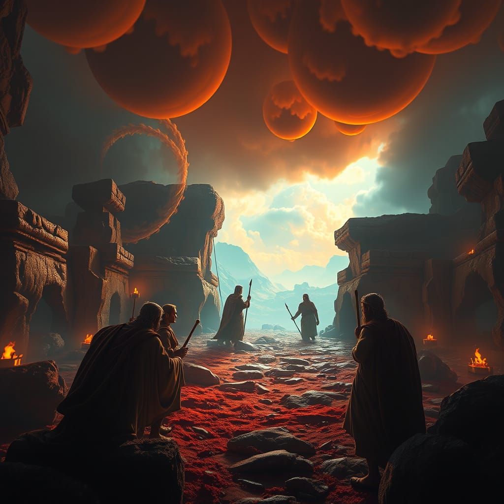 Detailed Biblical Scene with Dynamic Lighting