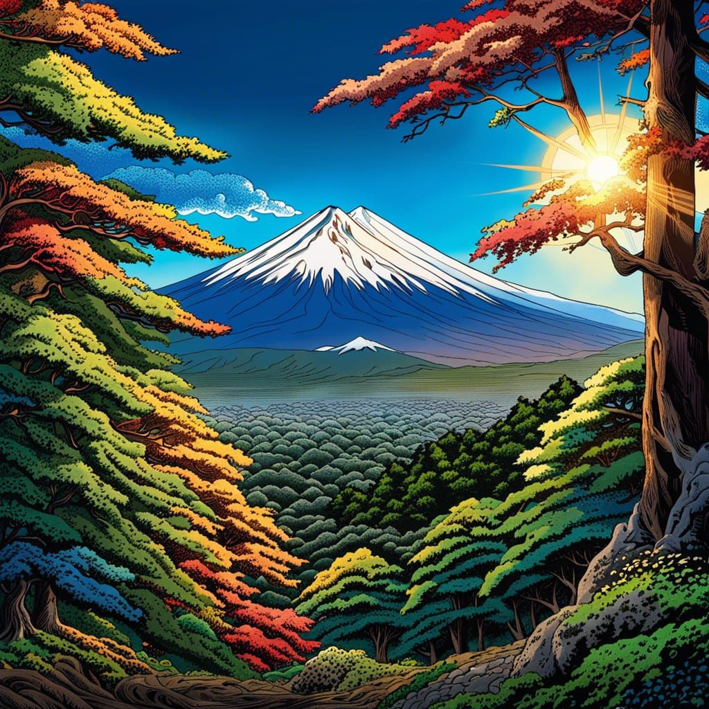 Mount Fuji Anime Landscape by MAPPA