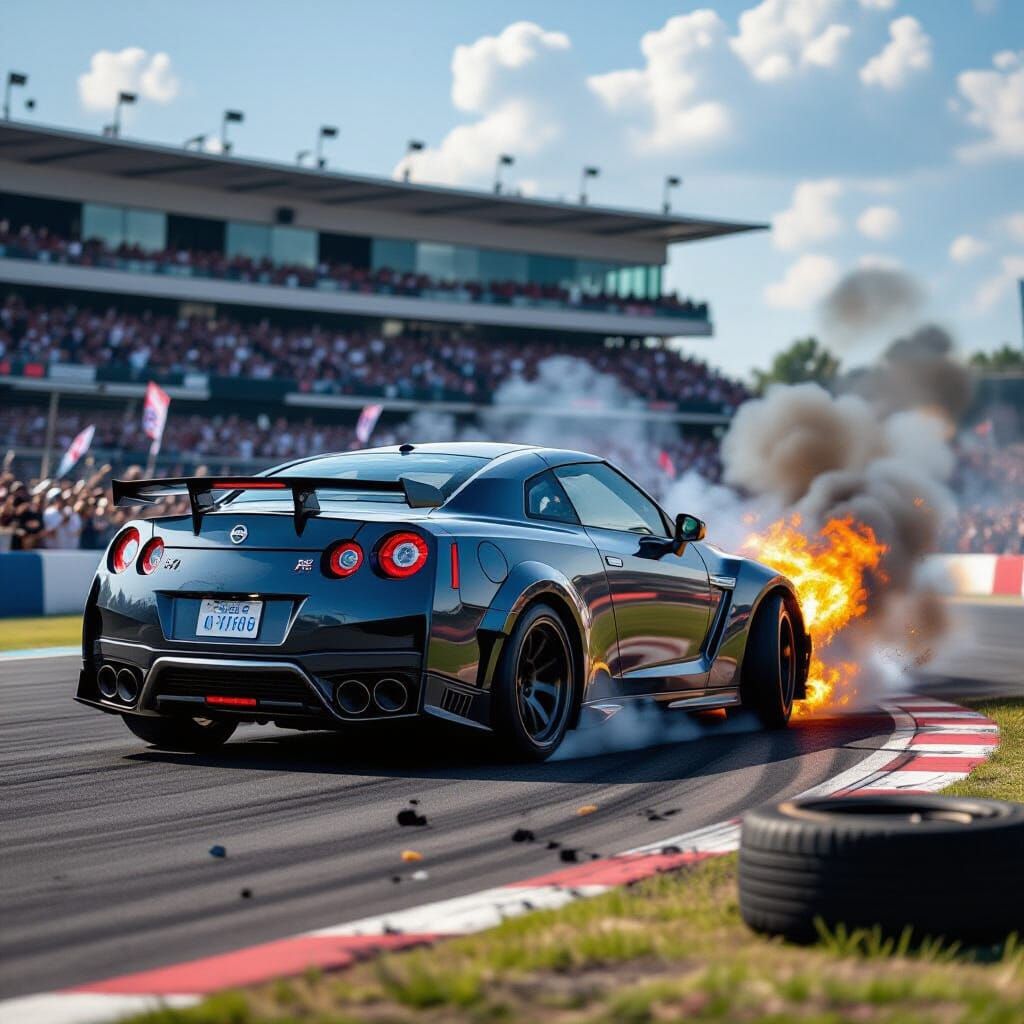 Nissan GT-R Drifting: Speed and Chaos