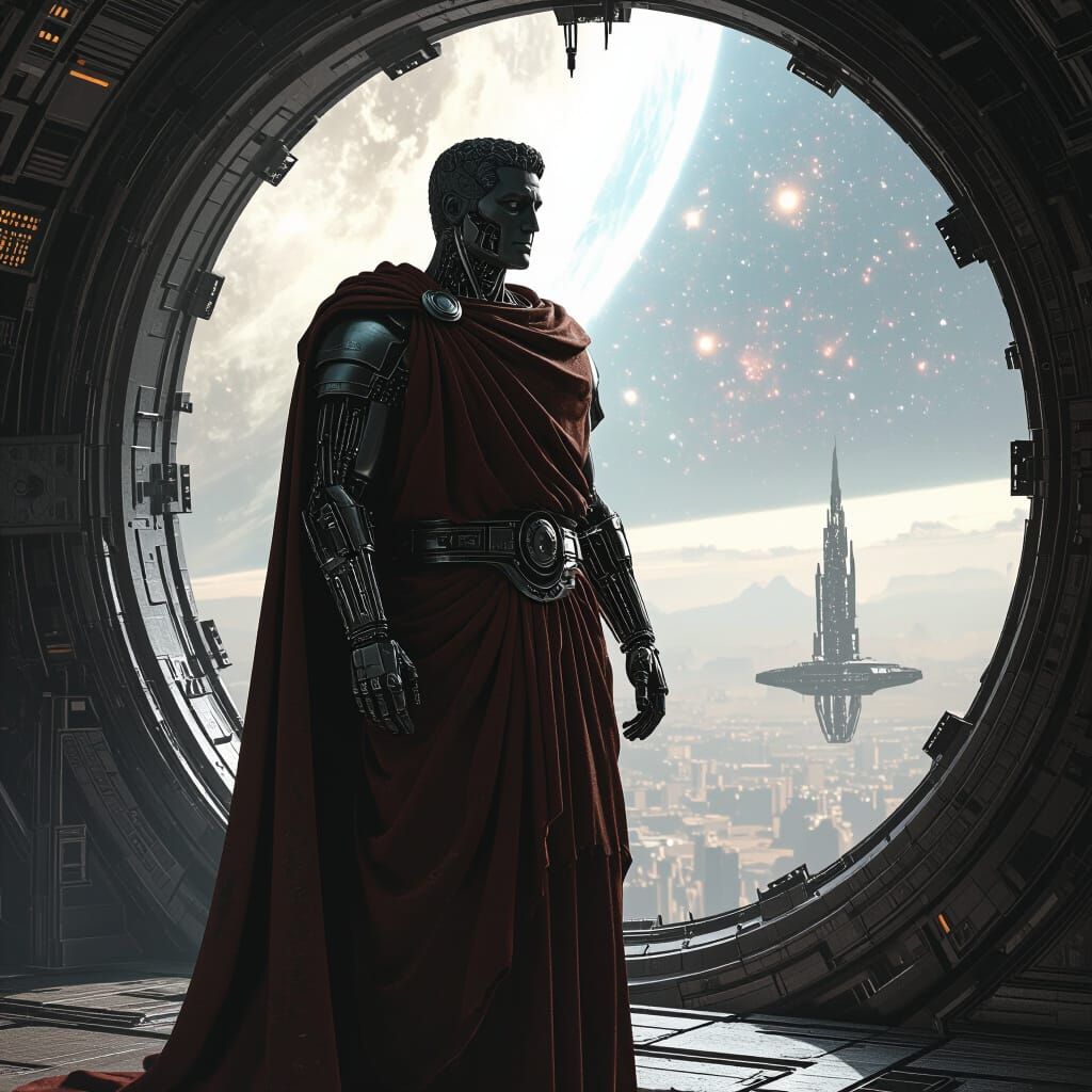 A majestic, ancient Roman emperor