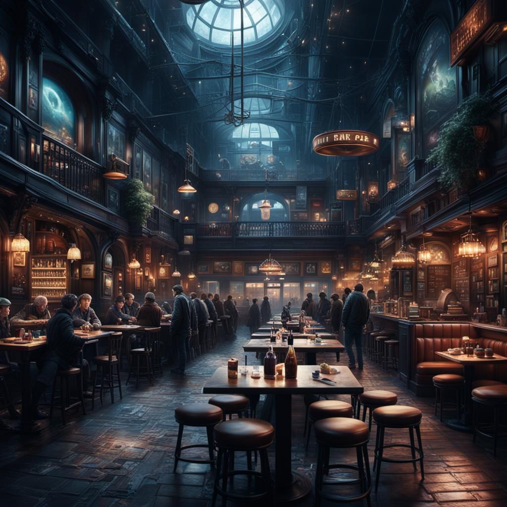 AI Art Inspired by Night Cafe: Epic Cinematic Detail