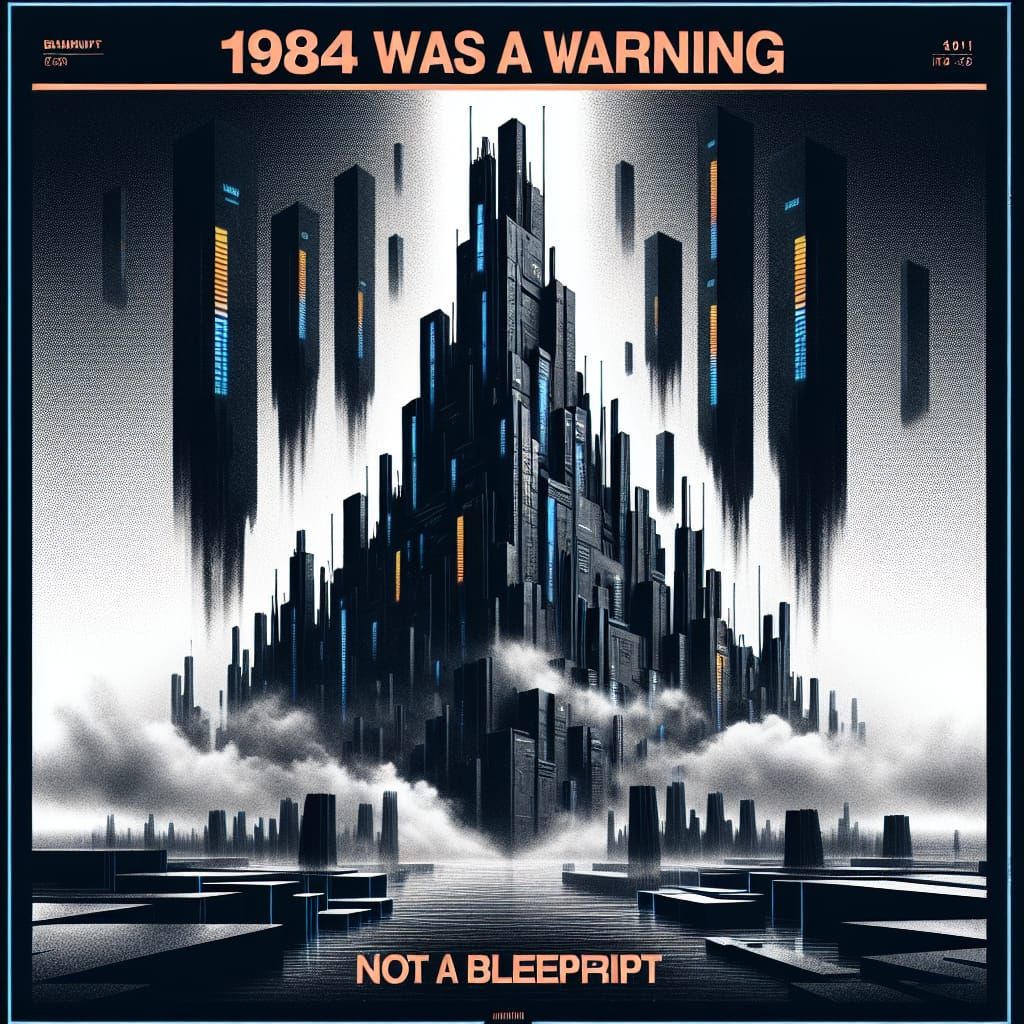 Dystopian Poster Design: 1984 Warning