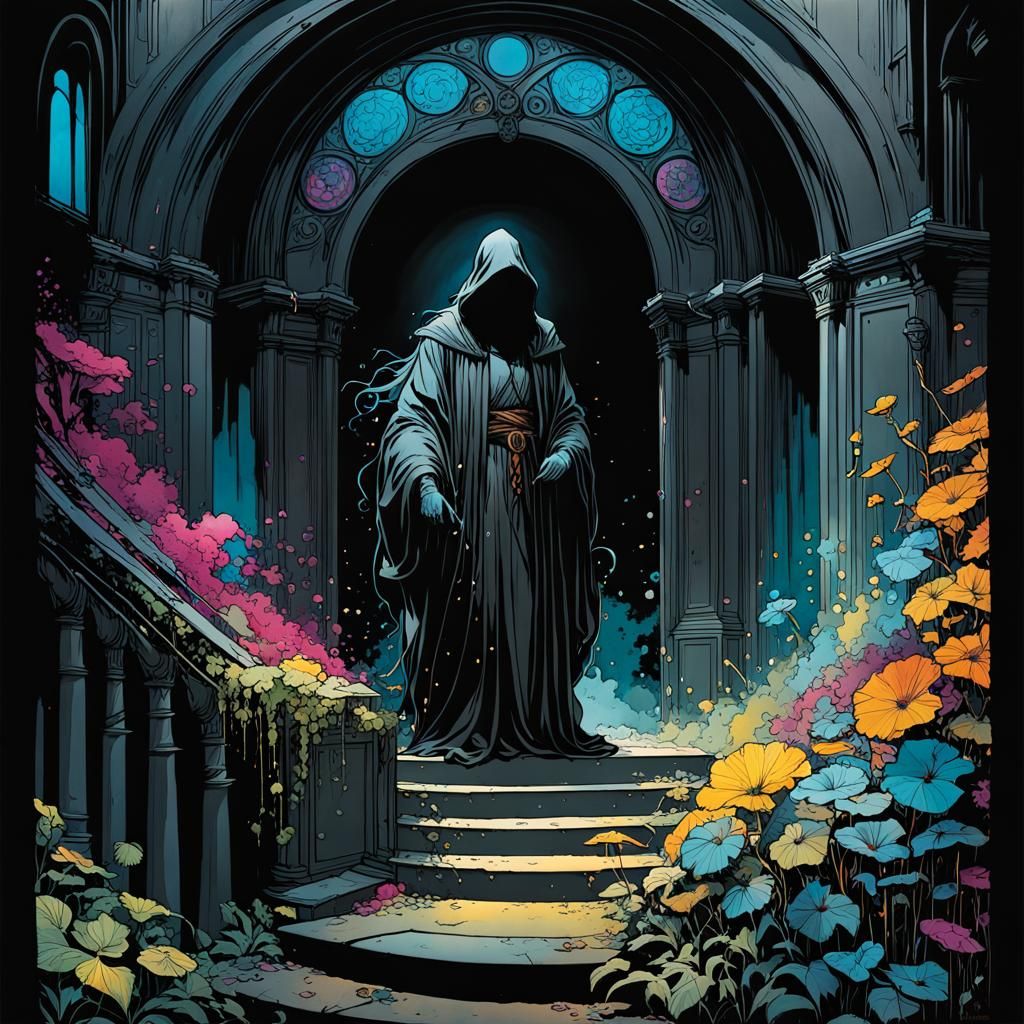 The Visitor Arrives: Ink Splatter Street Art