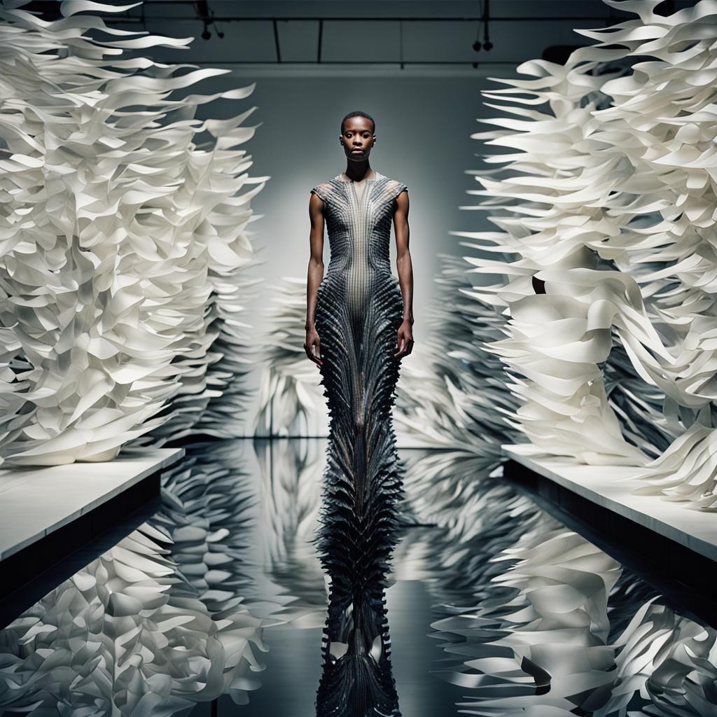 Typographic Dress Inspired by Van Herpen and Carson